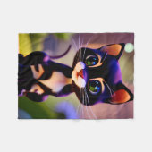 Kitty Cutie Fleece Deken (Voorkant (Horizontaal))