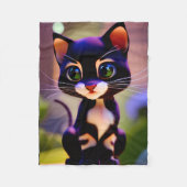 Kitty Cutie Fleece Deken (Voorkant)