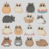 Kitty Decals - Grappige Dieren Vinyl Stickers (Voorkant)