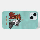 Kitty en Puppy, bewerk uw tekst Case-Mate iPhone Case (Achterkant (horizontaal))