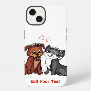 Kitty en Puppy, Bewerk Uw Tekst iPhone 13 Hoesje