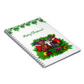 Kitty en Puppy, prettig Kerstmis Notitieboek (Rechterzijde)