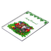 Kitty en Puppy, prettig Kerstmis Notitieboek (Linkerzijde)