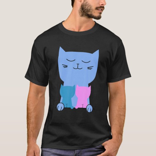Kitty Funny Cats Dad Cool Novelty T-shirt (Voorkant)