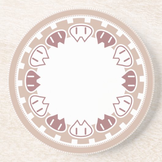 "KITTY GARLAND"coaster Zandsteen Onderzetter (Voorkant)