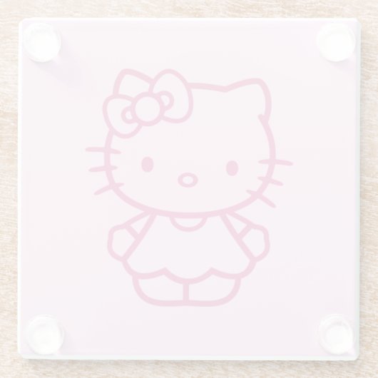 Kitty Glazen Onderzetter (Achterkant)