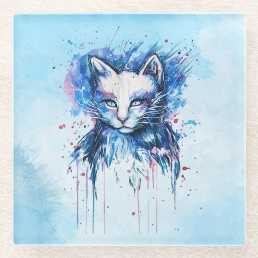 Kitty Glazen Onderzetter (Voorkant)
