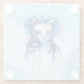 Kitty Glazen Onderzetter (Achterkant)