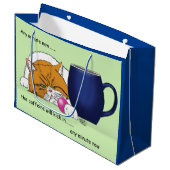 Kitty HEEFT cafeïne nodig Groot Cadeauzakje (Voorkant Gekanteld)