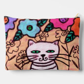 Kitty in de tuin Abstracte Kunst Etui (Achterkant)