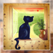 Kitty in de venster raamsticker (Vel 2)