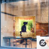 Kitty in the Window Raamsticker (Cafe Raam)