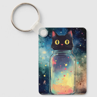 Kitty Jar Keychain
