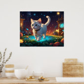 *~* Kitty kat 5:4 katje Celestial Fantasy Poster (Keuken)