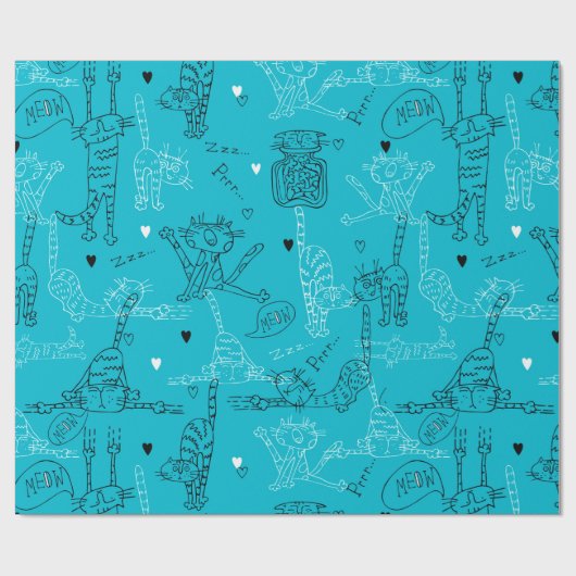 Kitty Kat Antics Cadeaupapier (Vlak)