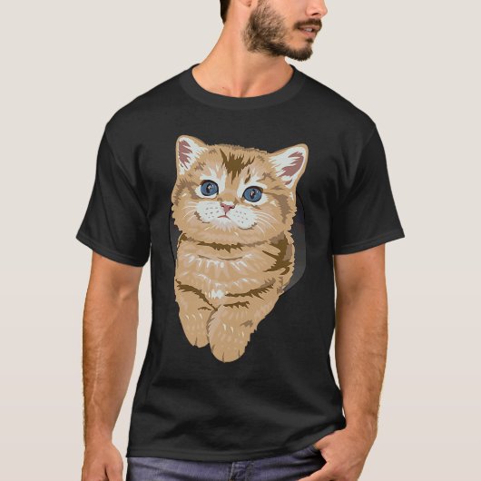 Kitty Kat Blauwe Ogen Katten T-shirt (Voorkant)