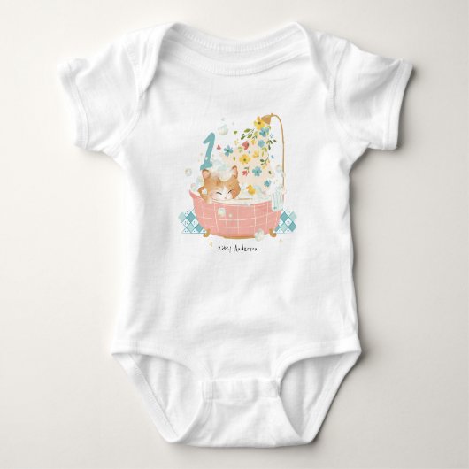 Kitty Kat Bloem Bubbelbad Romper (Voorkant)
