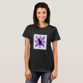Kitty Kat en Paarse Bloem T-shirt (Voorkant volledig)