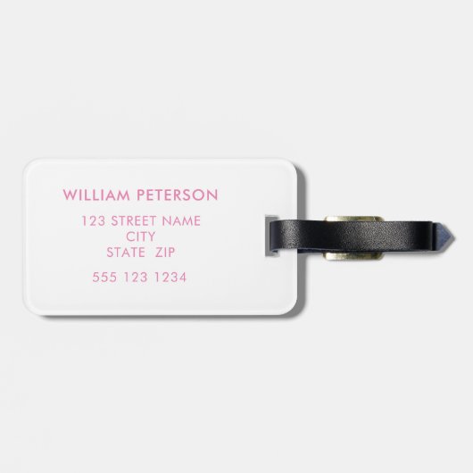 Kitty Kat Gepersonaliseerd Bagagelabel (Achterkant horizontaal)