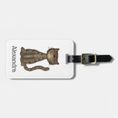 kitty kat gepersonaliseerd bagagelabel (Voorkant horizontaal)