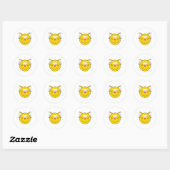 Kitty Kat Gezicht Ronde Sticker (Vel)