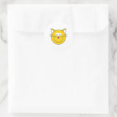 Kitty Kat Gezicht Ronde Sticker (Tas)