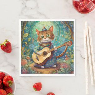 Kitty Kat Gitaar spelend Servet