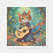 Kitty Kat Gitaar spelend Servet (Voorkant)