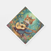 Kitty Kat Gitaar spelend Servet (Hoek)