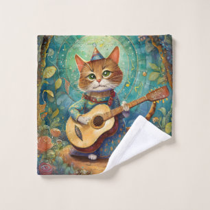 Kitty Kat Gitaar spelend Washandje