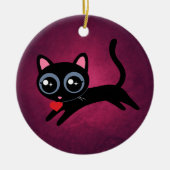 Kitty kat hart dief Schattige cadeau Keramisch Ornament (Voorkant)