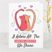 Kitty Kat, Hart Staarten Ik aanbid al het miauw-mo Kaart (Gele Bloem)