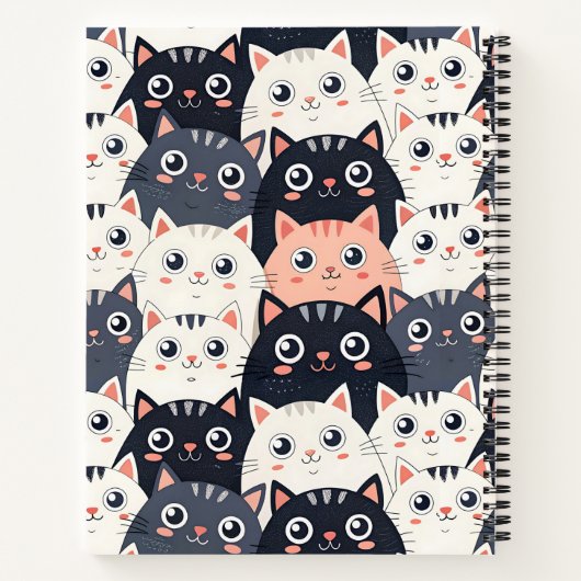 Kitty Kat Kaleidoscoop Notitieboek (Achterkant)