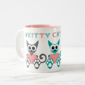 Kitty Kat Liefde 2 Tinten Mok (Voorkant links)
