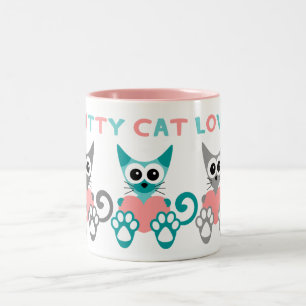 Kitty Kat Liefde 2 Tinten Mok
