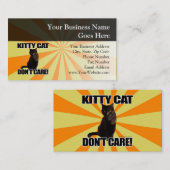 Kitty Kat Maakt Niet Uit Visitekaartje (Voorkant / Achterkant)