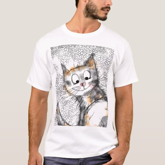 Kitty Kat mannen vrouwen t-shirt (Voorkant)