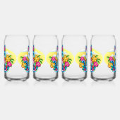 Kitty Kat met ijs Zomer Kawaii Karakter Blikvorm Glas (Links)