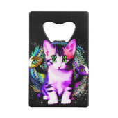 Kitty Kat Psychisch Esthetisch Karakter Creditkaart Flessenopener (Achterkant)