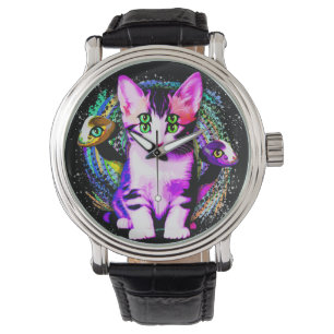 Kitty Kat Psychisch Esthetisch Karakter Horloge