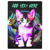 Kitty Kat Psychisch Esthetisch Karakter Klembord (Achterkant)