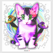 Kitty Kat Psychisch Esthetisch Karakter Sticker (Vel)