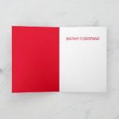 Kitty Kat Rendier Kerstmis Feestdagen Kaart (Binnen)