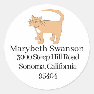 Kitty Kat Ronde Sticker