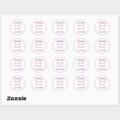 Kitty Kat Roze en Goud Ronde Sticker (Vel)