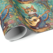 Kitty Kat Speelt Gitaar Cadeaupapier (Rol Hoek)
