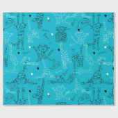 Kitty Kat Streken Cadeaupapier (Vlak)