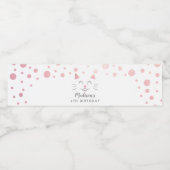 Kitty Kat Thema Verjaardag Roze Waterfles Etiket (Enkel label)