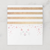 Kitty Kat Verjaardagsfeestje Voedseltent Plaatskaartje (Buitenkant ongevouwen)