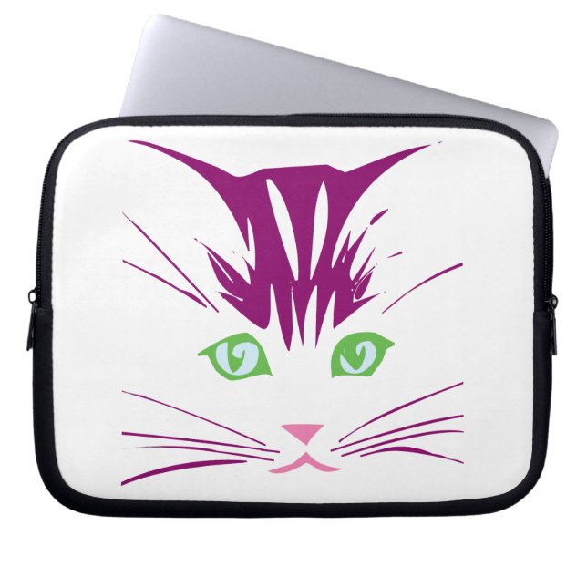 Kitty Kat Zoet Gezicht Laptop Sleeve (Voorkant)
